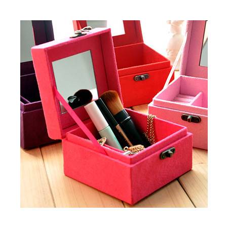 精選創(chuàng)意家居日用品 鹿皮絨歐式木質韓國飾品盒帶鎖扣圖片大全